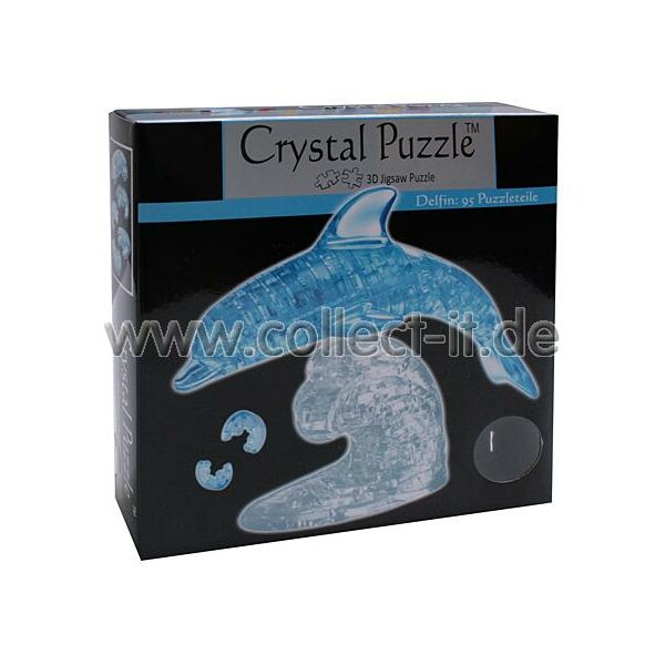 3D Crystal Puzzle - Delfin blau 100 Teile