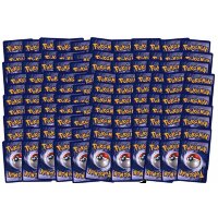 1 LEERE Pokemon Tin-Box + 100 gemischte Pokemonkarten + 100 original collect-it Sleeves/Hüllen