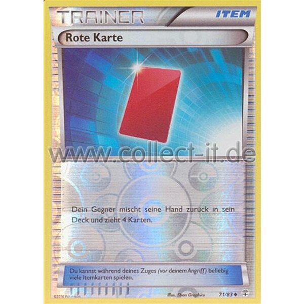 71/83 Trainer - Rote Karte - Reverse Holo - Generationen