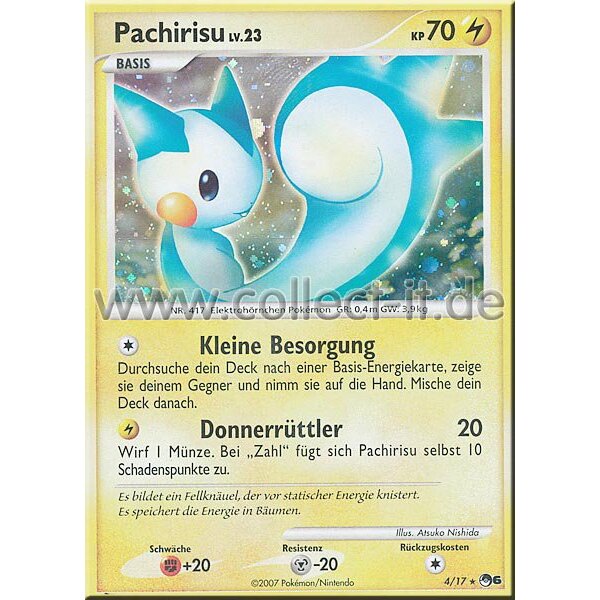 4/17 - Pachirisu Promo -  Holo RARE