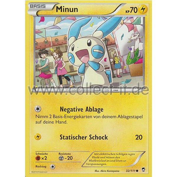 32/111 - Minun | XY Fliegende Fäuste