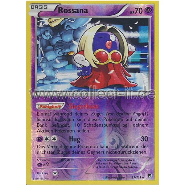 37/111 - Rossana - Reverse Holo | XY Fliegende Fäuste