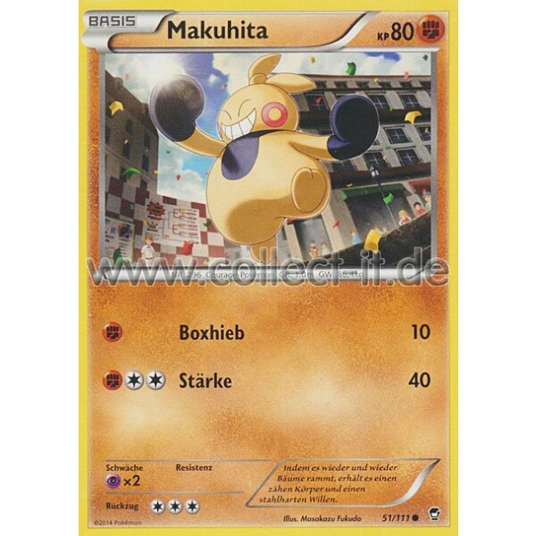 51/111 - Makuhita | XY Fliegende Fäuste