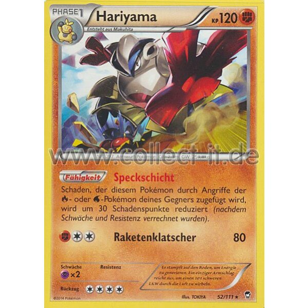 52/111 - Hariyama | XY Fliegende Fäuste