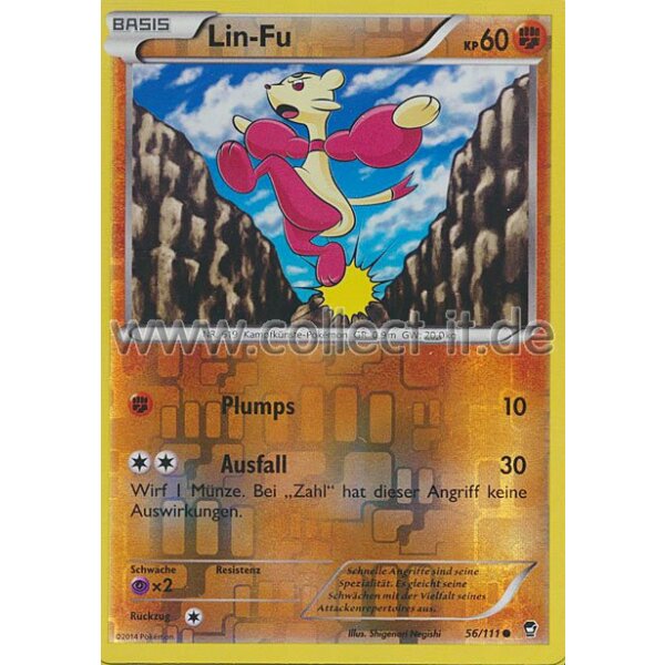 56/111 - Lin-Fu - Reverse Holo | XY Fliegende Fäuste