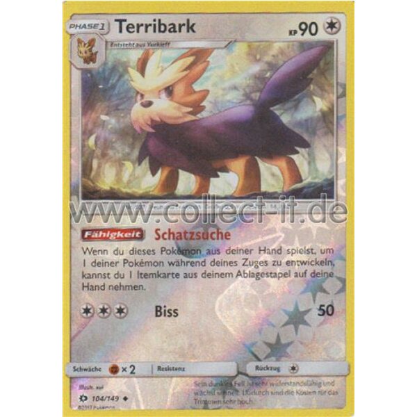 104/149 Terribark - Reverse Holo - Sonne und Mond