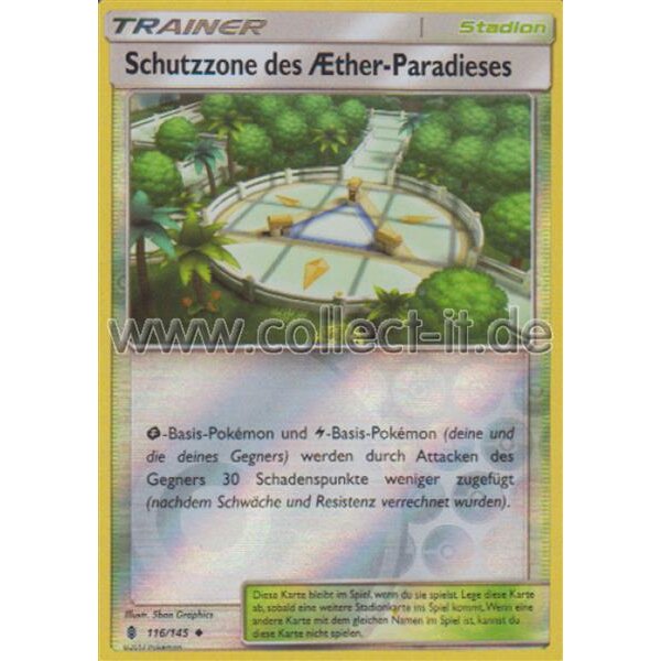 116/145 Schutzzone des AEther-Paradieses - Reverse Holo - Stunde der Wächter