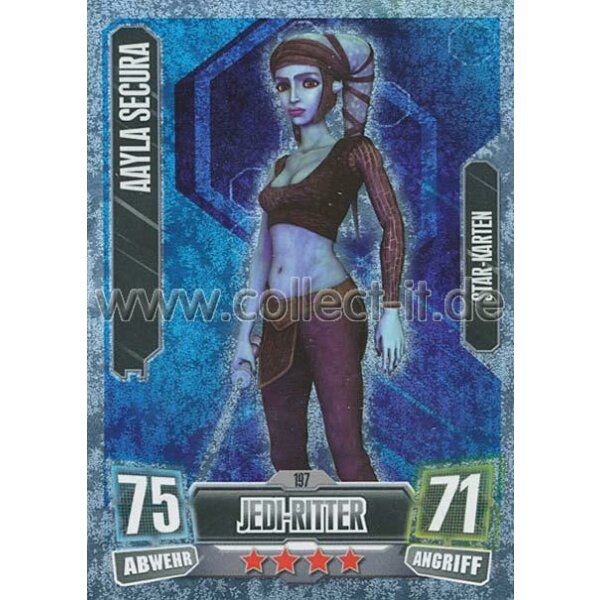 FA2-197 - AAYLA SECURA - Jedi-Ritter - Die Republik - Star-Karte - SERIE 2 (2011)