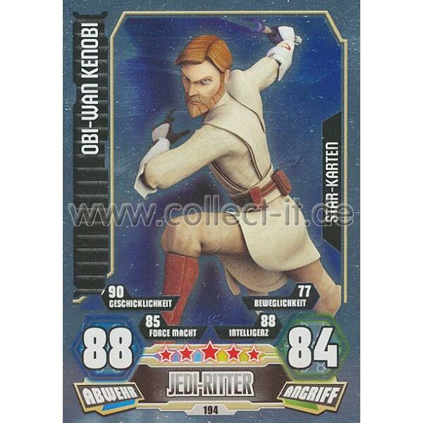 FA3-194 - OBI-WAN-KENOBI - Jedi Ritter - Star-Karte - SERIE 3