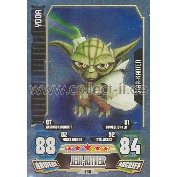 FA3-196 - YODA - Jedi Ritter - Star-Karte - SERIE 3