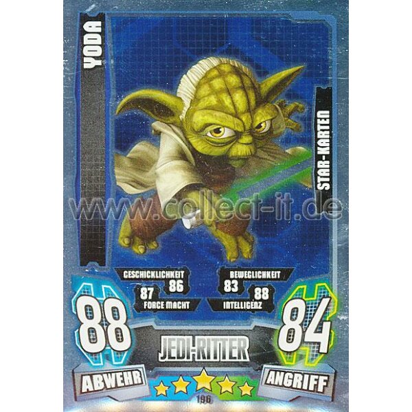 FA4-196 - YODA - Jedi-Ritter - Die Republik - Star Karten - Serie 4