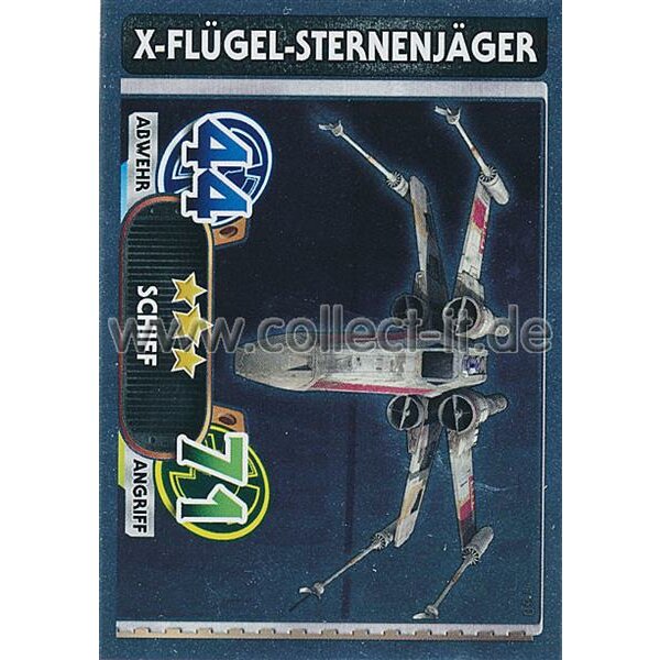 FAMOV4 - 180 - X-Flügel-Sternenjäger - Schiff - Spiegelfolienkarten