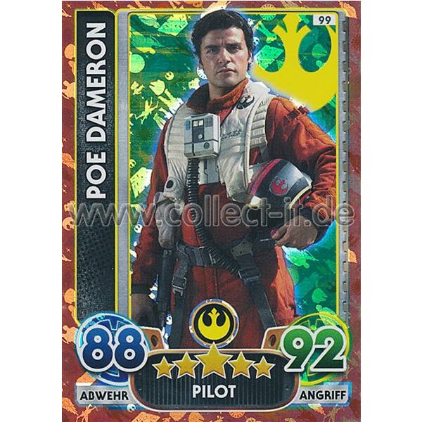 FAMOV4 EXTRA - 099 - Poe Dameron - Der Widerstand - Rainbow Karte