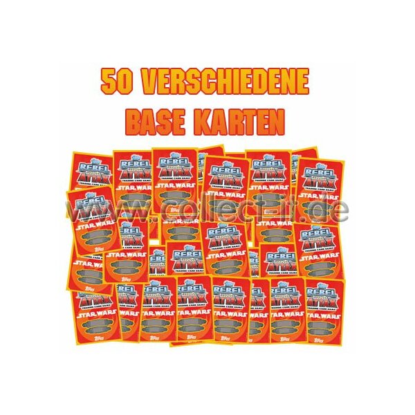 RA1 - Spar 3 - 50 verschiedene Base Karten - Rebel Attax - Star Wars - Serie 1