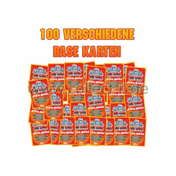 RA1 - Spar 6 - 100 verschiedene Base Karten - Rebel Attax - Star Wars - Serie 1