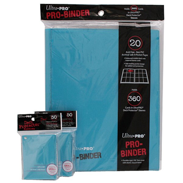 Ultra Pro Pro-Binder - Sammelalbum DIN A4 Blau + 120 Ultra Pro - Deck Protector Sleeves - Blau