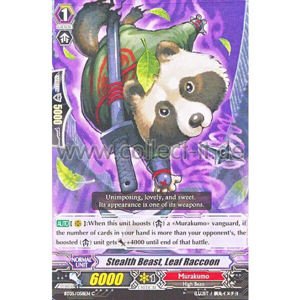 BT05/058 - Stealth Beast, Leaf Racoon