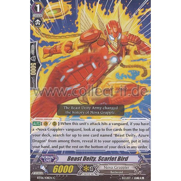 BT06/108 - Beast Deity, Scarlet Bird