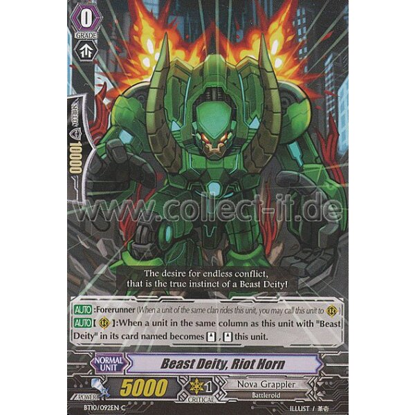 BT10/092 Beast Deity, Riot Horn