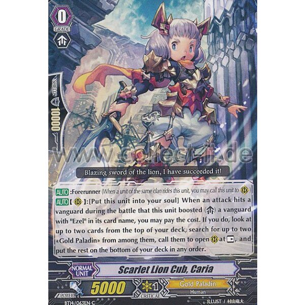 BT14/063 Scarlet Lion Cub, Caria