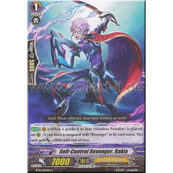 BT15/047 Self-control Revenger, Rakia