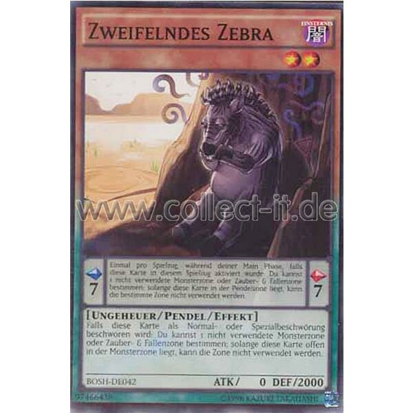 BOSH-DE042 Zweifelndes Zebra - Unlimitiert