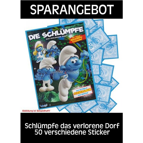 Blue Ocean - Schlümpfe das verlorene Dorf - 1 Komplettsatz + 1 Album