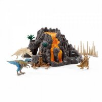 Schleich 42305 Dinosaurs - Riesenvulkan mit T-Rex